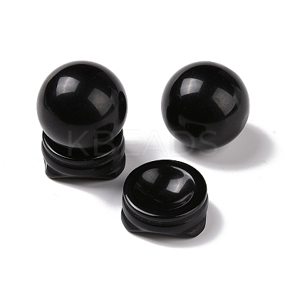 Natural Obsidian Display Decorations DJEW-G032-02F-1