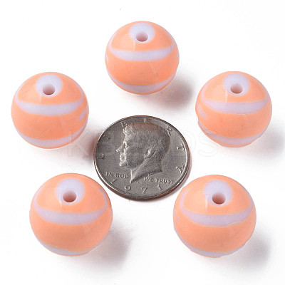 Opaque Striped Acrylic Beads MACR-S373-27C-08-1