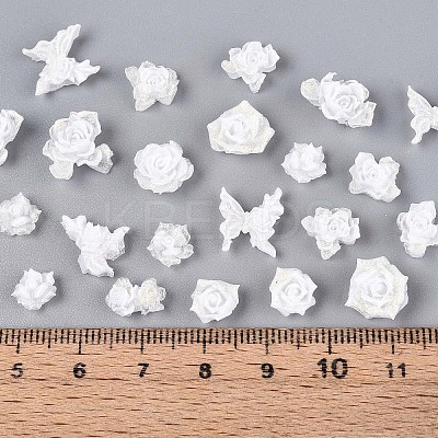 Luminous Flower Resin Cabochons CRES-T025-10A-1