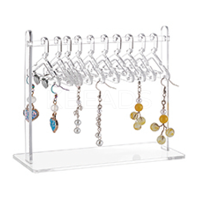 Coat Hanger Removable Acrylic Earring Displays EDIS-WH0041-02B-01-1