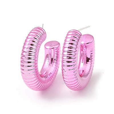 Ring Acrylic Stud Earrings EJEW-P251-22-1