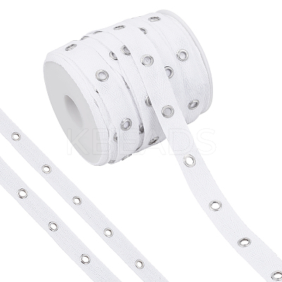 20 Yardcs Cotton Ribbon with Stainless Steel Eyelets OCOR-BC0009-65B-02-1