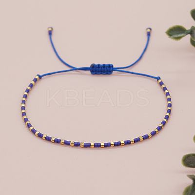 Glass Seed Beads Braided Bead Bracelets MT5795-7-1