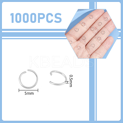 304 Stainless Steel Open Jump Rings STAS-UN0055-28B-P-1