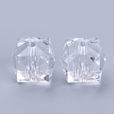 Transparent Acrylic Beads X-TACR-Q259-10mm-V01-1