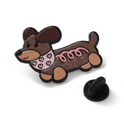 Dachshund with Bib Enamel Pins JEWB-Z048-08EB-02-1
