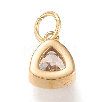 PVD Vacuum Plating 304 Stainless Steel Cubic Zirconia Pendant X-ZIRC-P080-A09-1