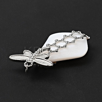 Natural White Shell Pendants SSHEL-C010-03P-1
