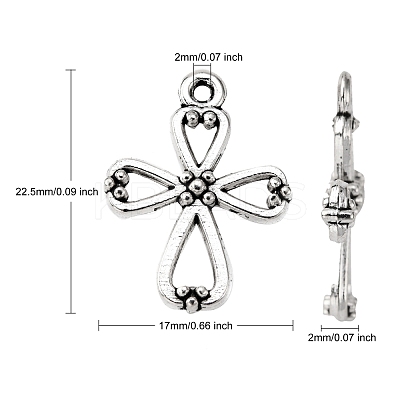 Tibetan Style Alloy Pendants LF1364Y-1