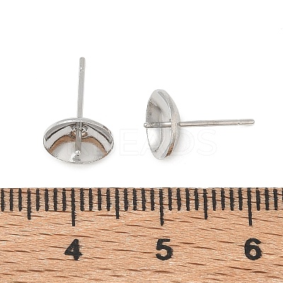 Brass Stud Earring Findings KK-A300-29C-P-1