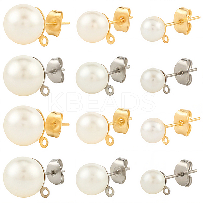 304 Stainless Steel Stud Earring Findings EJEW-SP0001-17D-1