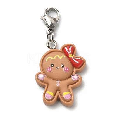 Christmas Theme Resin Pendant Decoration HJEW-JM01133-1