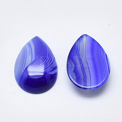Natural Banded Agate/Striped Agate Cabochons G-T122-23C-1