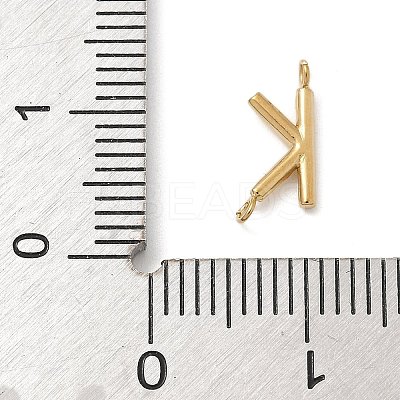 304 Stainless Steel Letter Connector Charms LS-STAS-M108-01G-11-1