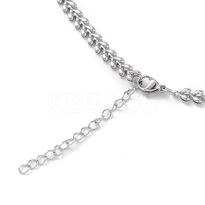 Non-Tarnish 304 Stainless Steel Cobs Chain Necklace for Men Women STAS-B039-09P-1