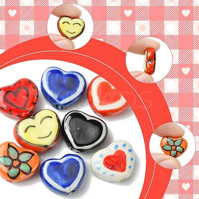 8Pcs Handmade Porcelain Beads PORC-FS0001-48-1