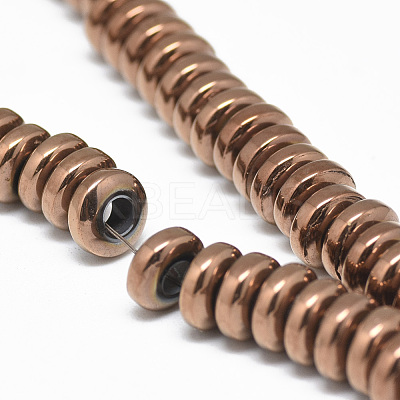 Electroplate Non-magnetic Synthetic Hematite Beads Strands G-T061-42E-1