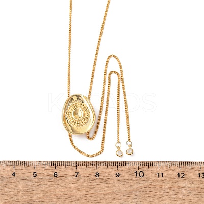Brass Cowboy Hat Bolo Tie Lariat Necklaces NJEW-D346-01G-1