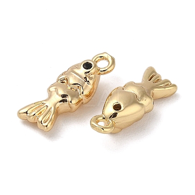 Brass Micro Pave Cubic Zirconia Pendants KK-U045-14G-1