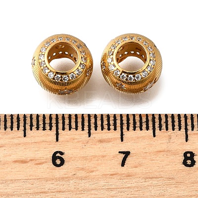 925 Sterling Silver Cubic Zirconia European Beads STER-F061-08G-1