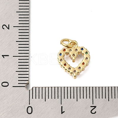 Rack Plating Brass Micro Pave Cubic Zirconia Pendants ZIRC-F142-14B-G-1