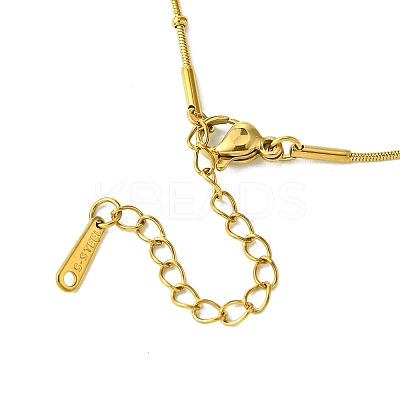 Ion Plating(IP) Initial Letter 304 Stainless Steel Pendant Necklace NJEW-R265-05G-A-1