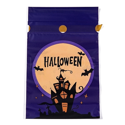50Pcs Rectangle Halloween Candy Plastic Bags ABAG-U001-01L-1