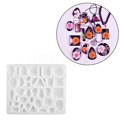 DIY Geometric Shape Pendant Silicone Molds DIY-E057-03-1
