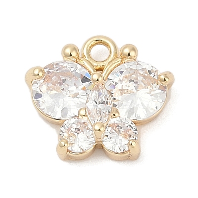 Brass Micro Pave Cubic Zirconia Pendants KK-Z094-16G-02-1