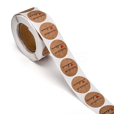 Self-Adhesive Kraft Paper Gift Tag Stickers LS-DIY-G013-A01-1