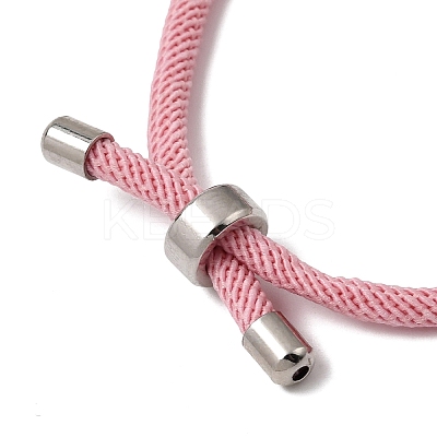 Round Nylon Milan Cord Slider Bracelet Making BJEW-L722-01P-12-1