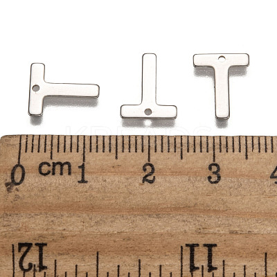 Tarnish Resistant 304 Stainless Steel Letter Charms X-STAS-O072-T-1