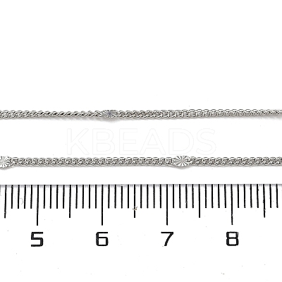 2mm Rack Plating Brass Curb Chain Necklaces for Women Men MAK-L044-24P-1