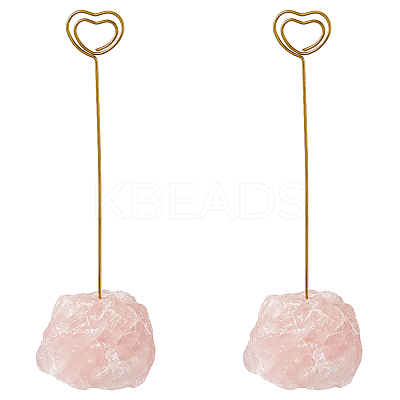 Heart Iron Memo Photo Stand Holder AJEW-WH0650-75-1