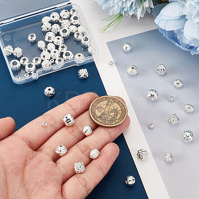 60Pcs 6 Styles Alloy Spacer Beads FIND-PH0020-69-1