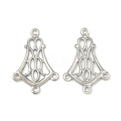 Non-Tarnish 304 Stainless Steel Hollow Flower Chandelier Component Links X-STAS-R083-25-1