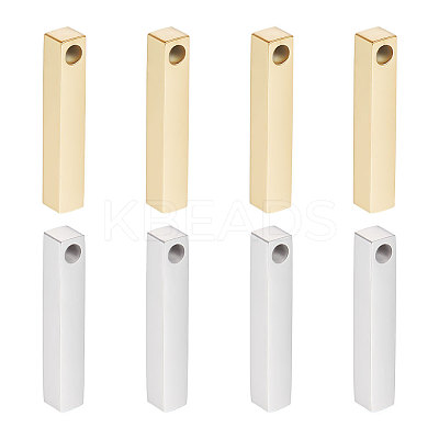 8Pcs 2 Colors 304 Stainless Steel Pendants FIND-UN0004-05-1