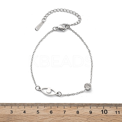 201 Stainless Steel Cable Chain Bracelets BJEW-H205-01B-P-1