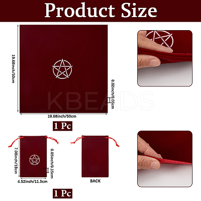 Star Pattern 1Pc Tarot Card Drawstring Storage Bag TP-CN0001-34B-1