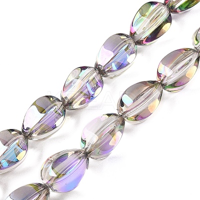 Electroplate Glass Beads Strands EGLA-T028-01J-1