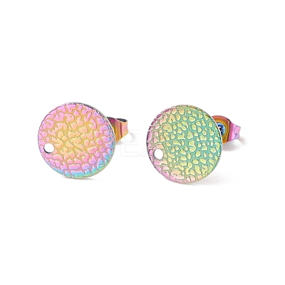 Ion Plating(IP)  304 Stainless Steel Ear Stud Findings STAS-O119-15C-M-1