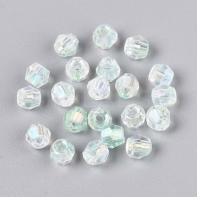Transparent Spray Painted Glass Beads X1-EGLA-N018-4mm-04-1