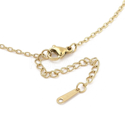 304 Stainless Steel Twist Stick Pendant Cable Chain Necklaces NJEW-H044-08G-1