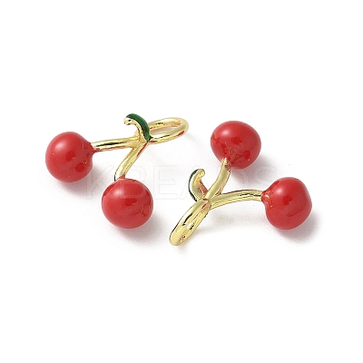 Brass Enamel Pendants KK-P290-12G-01-1