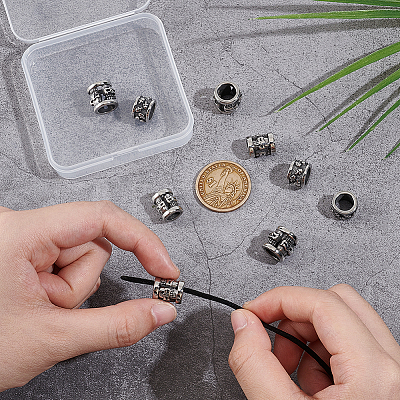9Pcs 3 Styles Halloween Stainless Steel Beads STAS-UN0059-63-1