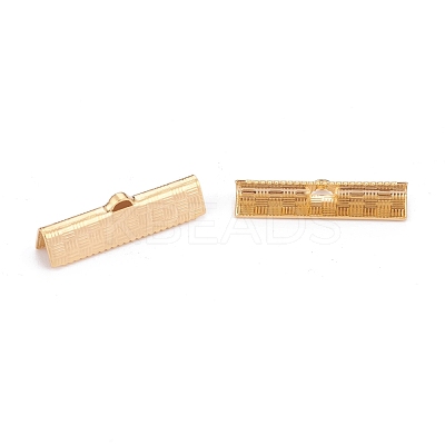 304 Stainless Steel Ribbon Crimp Ends STAS-P249-29A-G-1