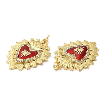 Rack Plating Brass Pendants KK-C030-05G-1