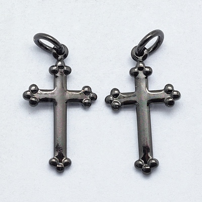 Brass Pendants KK-P147-13B-NR-1