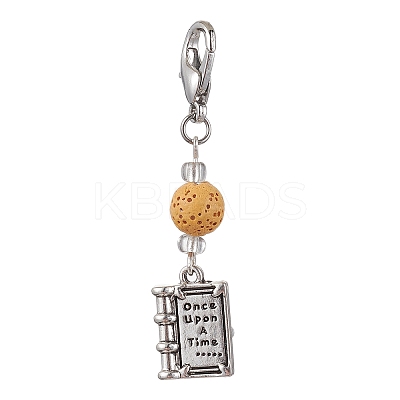 4Pcs 4 Styles Tibetan Style Alloy Pendant Decorations HJEW-JM01707-1