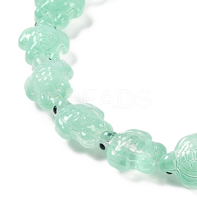 Transparent Glass Enamel Beads Strands GLAA-B021-06E-1